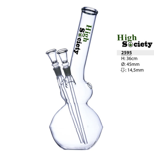 HS double ball with double chillum 32cm