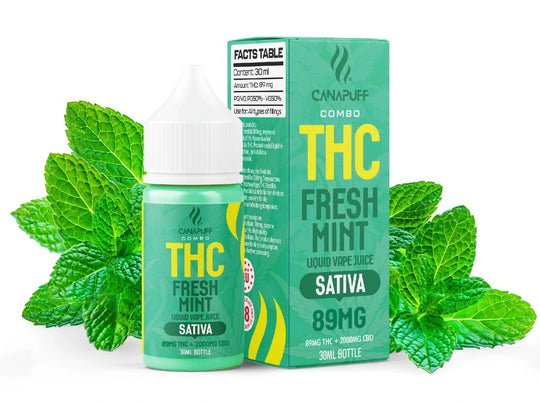 THC Liquid Fresh Mint 89mg THC/1000mg CBC 30ml 