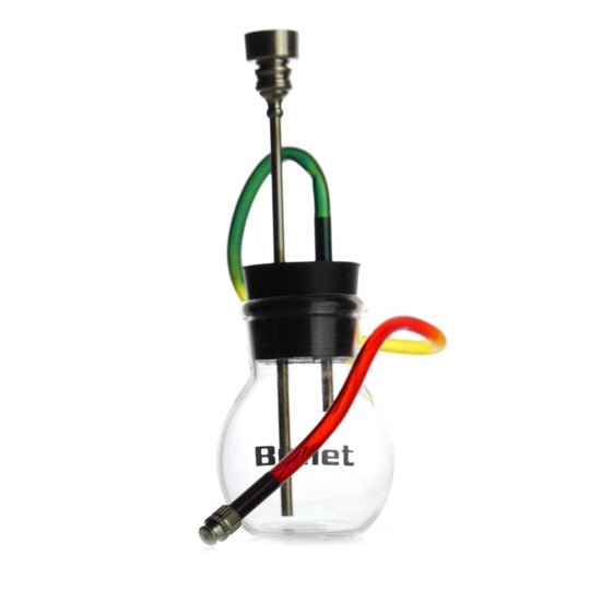 Mini glass hookah with hose 12cm