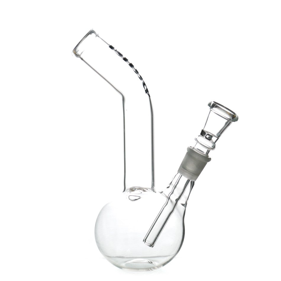 Bong de cristal bala con boquilla curva H: 18cm