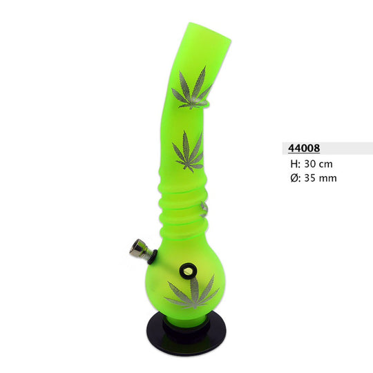 Bong acrílico verde curvo 30cm