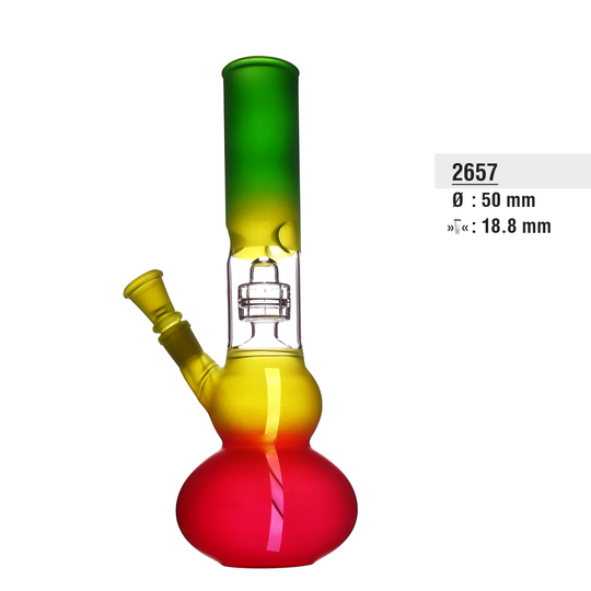 Glass bong 2-belly with percolator