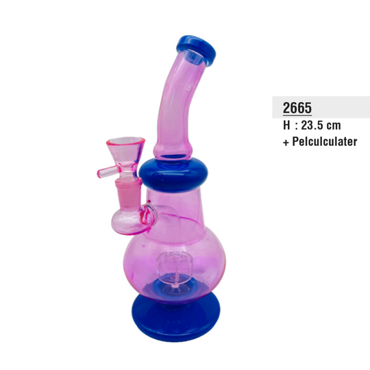 Gass Bong in Purple + Baby Blue