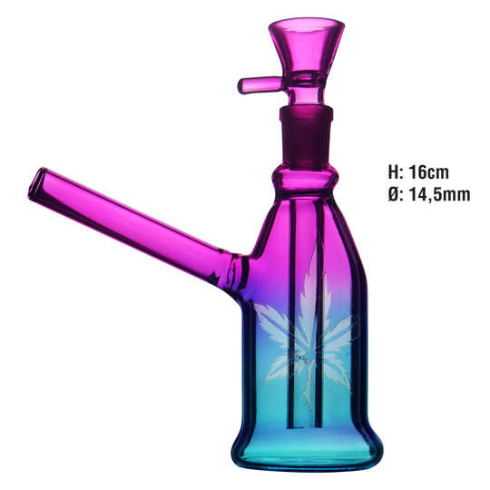 Bong de vidrio Azul/LILA 16cm