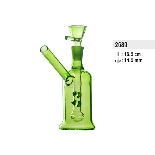 Bong de vidrio verde 16,5cm con pincho