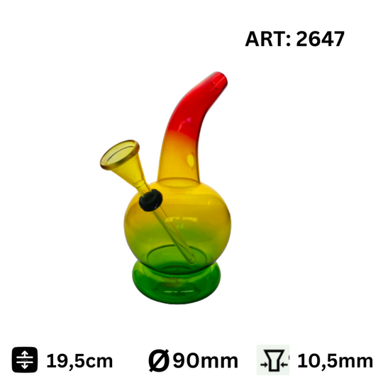 Glass bong Rasta 19,5cm 