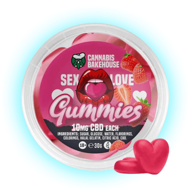 CBD SEX/LOVE GUMMIES - STRAWBERRY (30G)