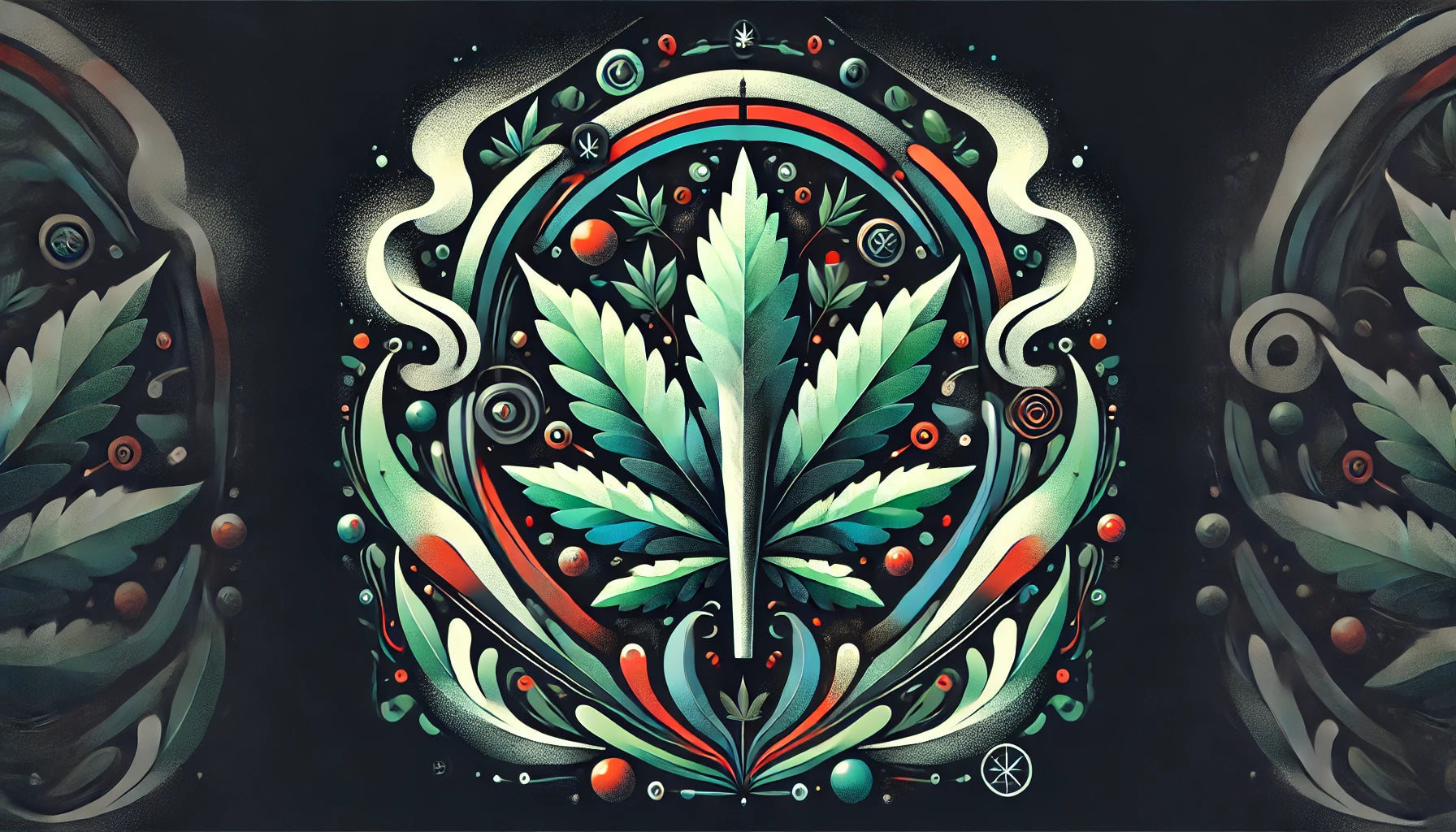 Thumbnail Langlich Weed 6 mit buntem Muster.