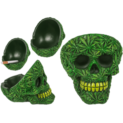 Aschenbecher Skull Cannabis